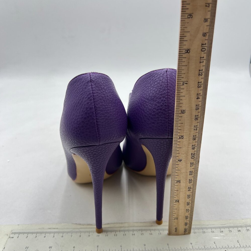FSJ Dark Purple Pointed Toe High Heels Sexy Stiletto Pumps Office Lady Shoes - Picture 5 of 8